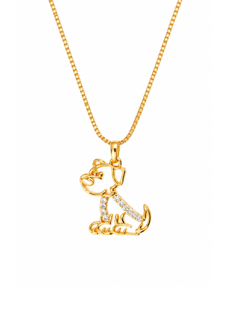 COLLAR VITTO MICROCIRCONES BAÑO ORO 24K - 1