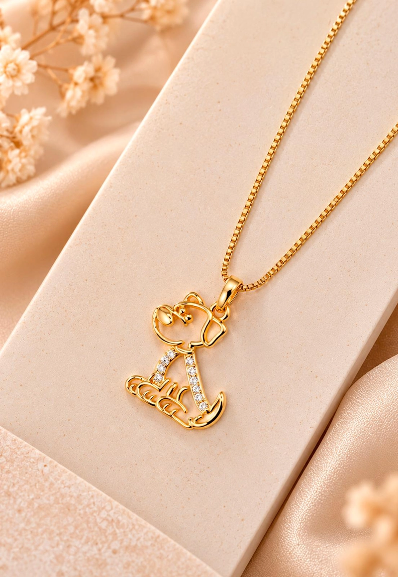 COLLAR VITTO MICROCIRCONES BAÑO ORO 24K - 2