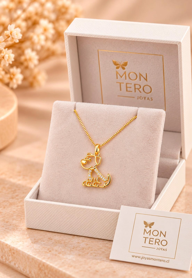 COLLAR VITTO MICROCIRCONES BAÑO ORO 24K - 3