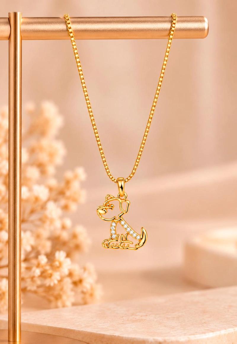 COLLAR VITTO MICROCIRCONES BAÑO ORO 24K - 5