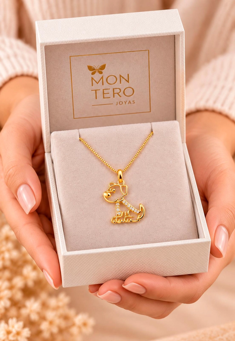 COLLAR VITTO MICROCIRCONES BAÑO ORO 24K - 6