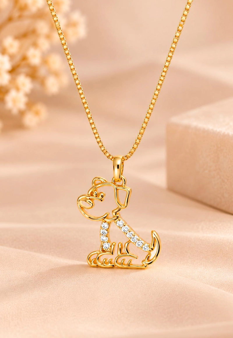 COLLAR VITTO MICROCIRCONES BAÑO ORO 24K - 7