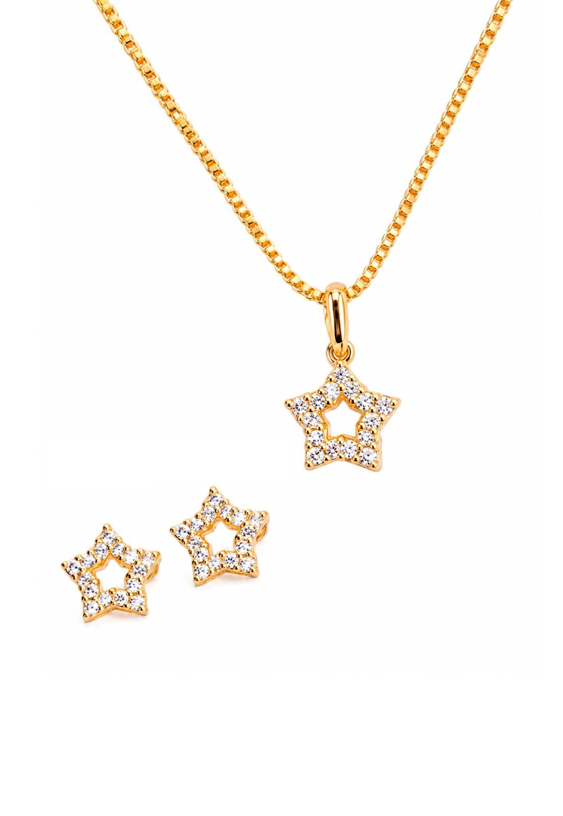 CONJUNTO AURORA GOLD 24K MICROCIRCONES - 1