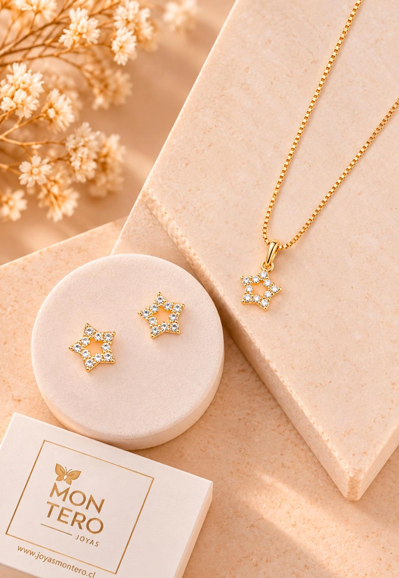 CONJUNTO AURORA GOLD 24K MICROCIRCONES - 5
