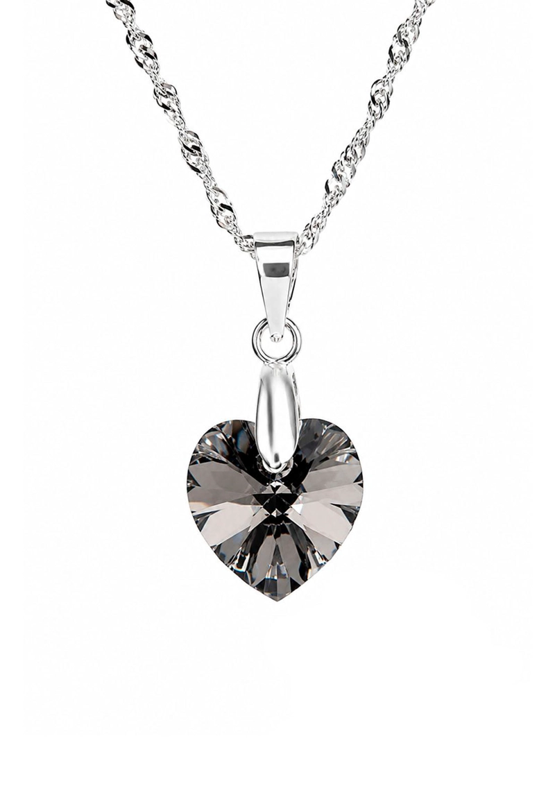COLLAR ROMANCE PLATA 925 CRISTAL GENUINO SILVER NIGHT - 1