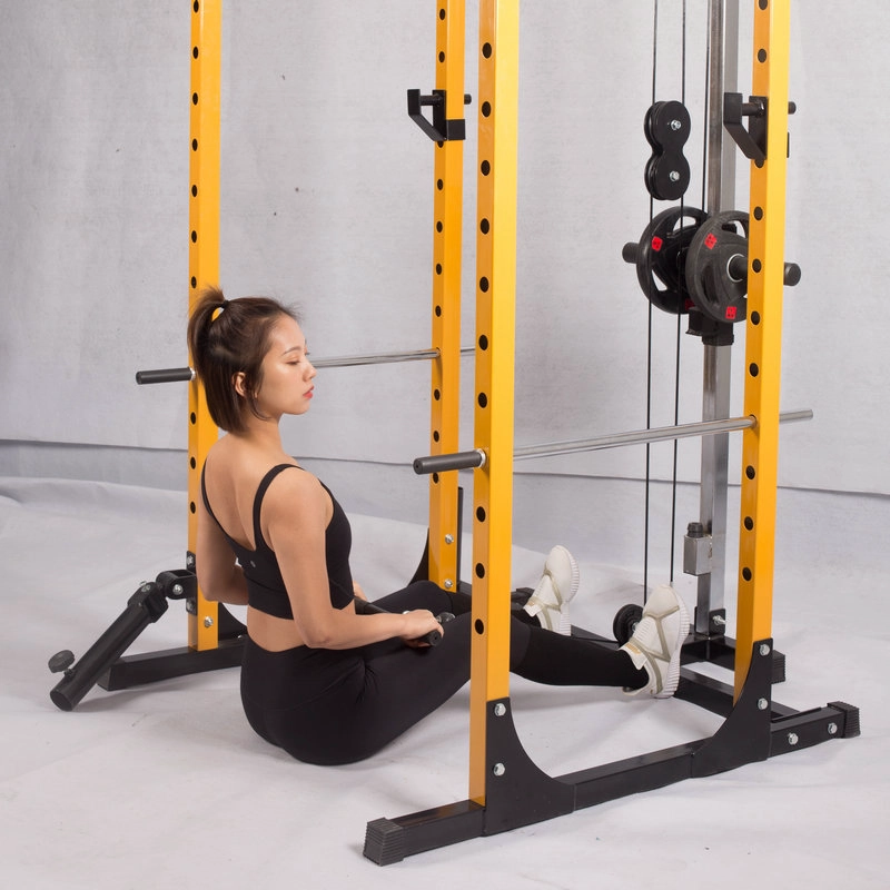 SQUAT RACK YELLOW MULTIFUNCIONAL - 3
