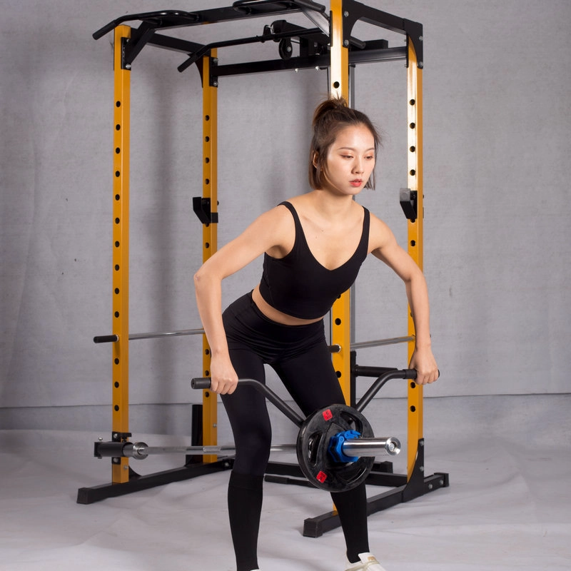 SQUAT RACK YELLOW MULTIFUNCIONAL - 4