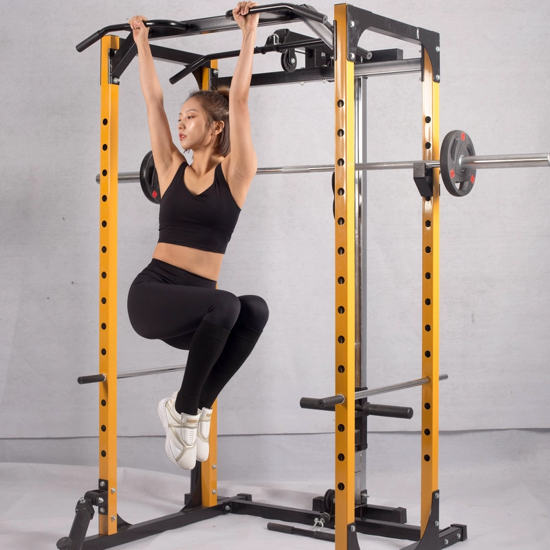 SQUAT RACK YELLOW MULTIFUNCIONAL - 5