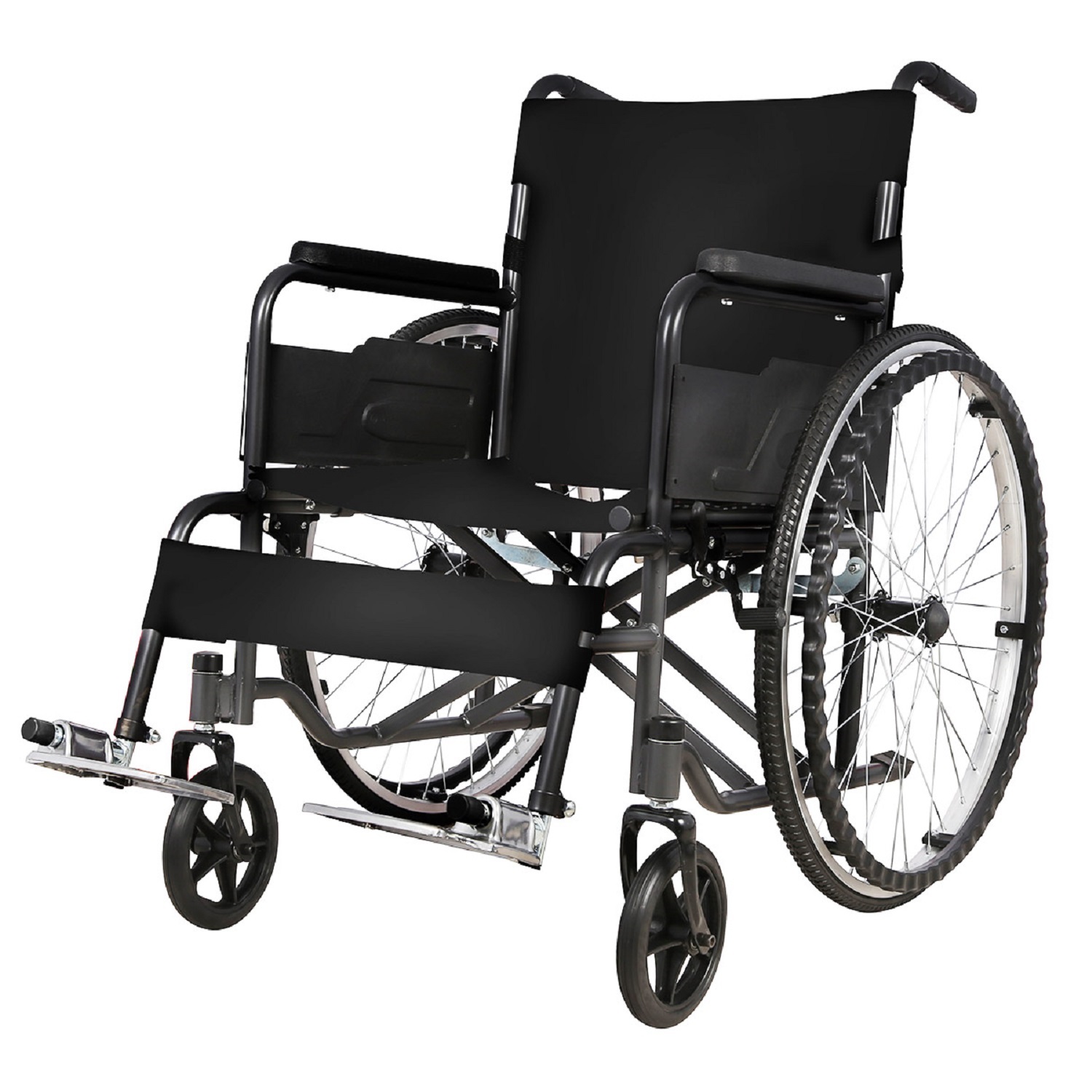 SILLA FIRST CARE SRSN RUEDAS STANDARD PLEGABLE NEGRO - 1