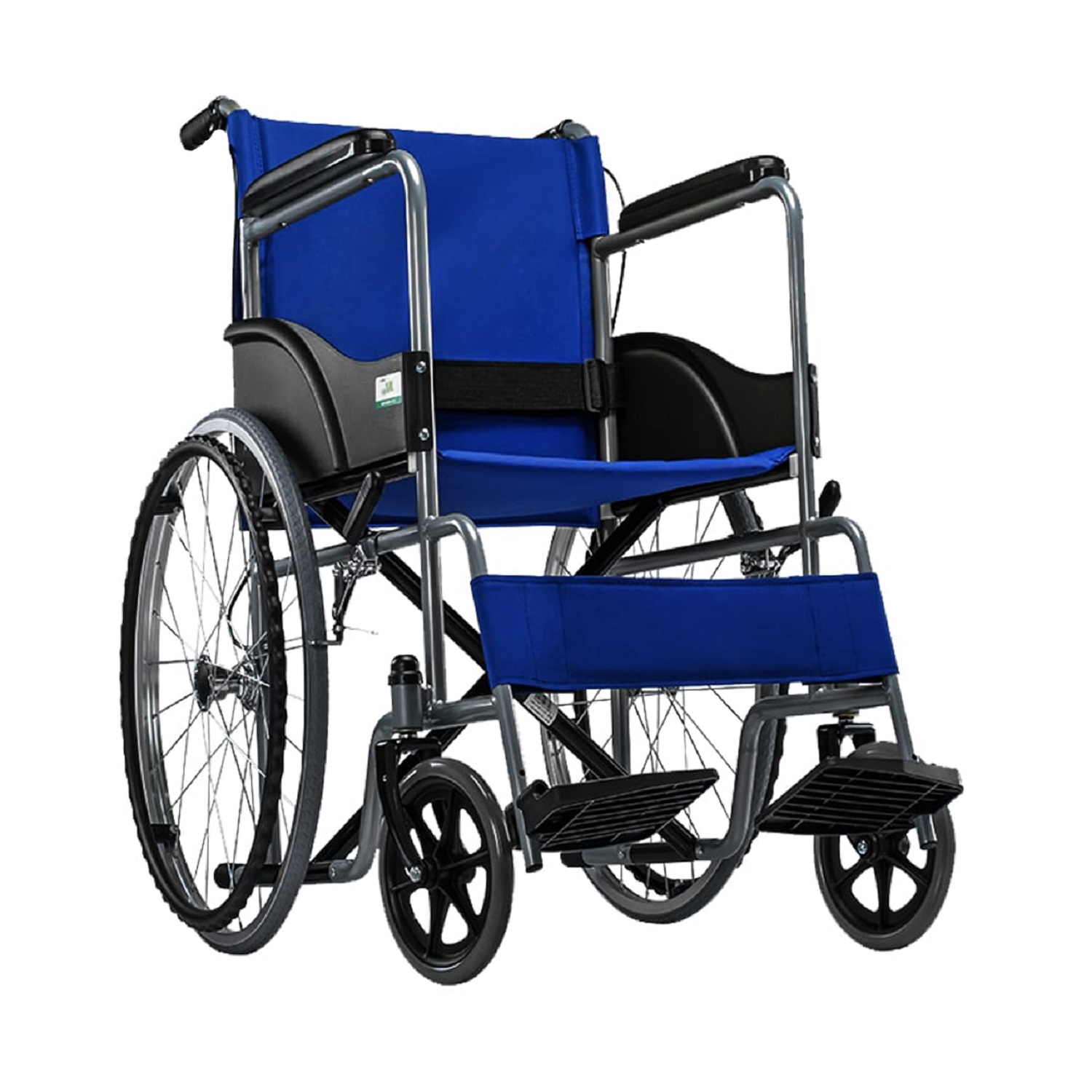 SILLA DE RUEDAS STANDARD PLEGABLE AZUL - 1