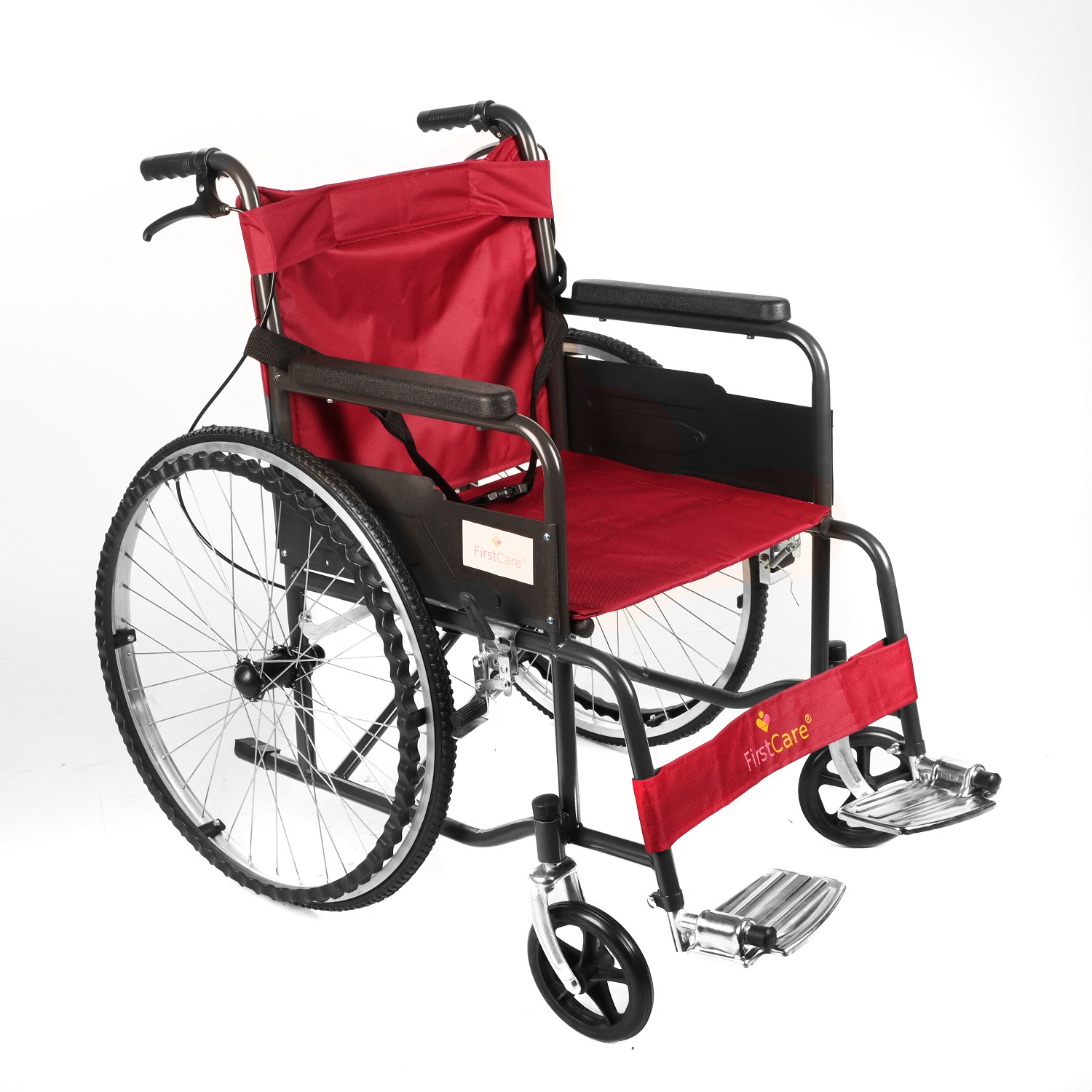 SILLA FIRST CARE SRSP RUEDAS STANDARD PLEGABLE ROJO - 1