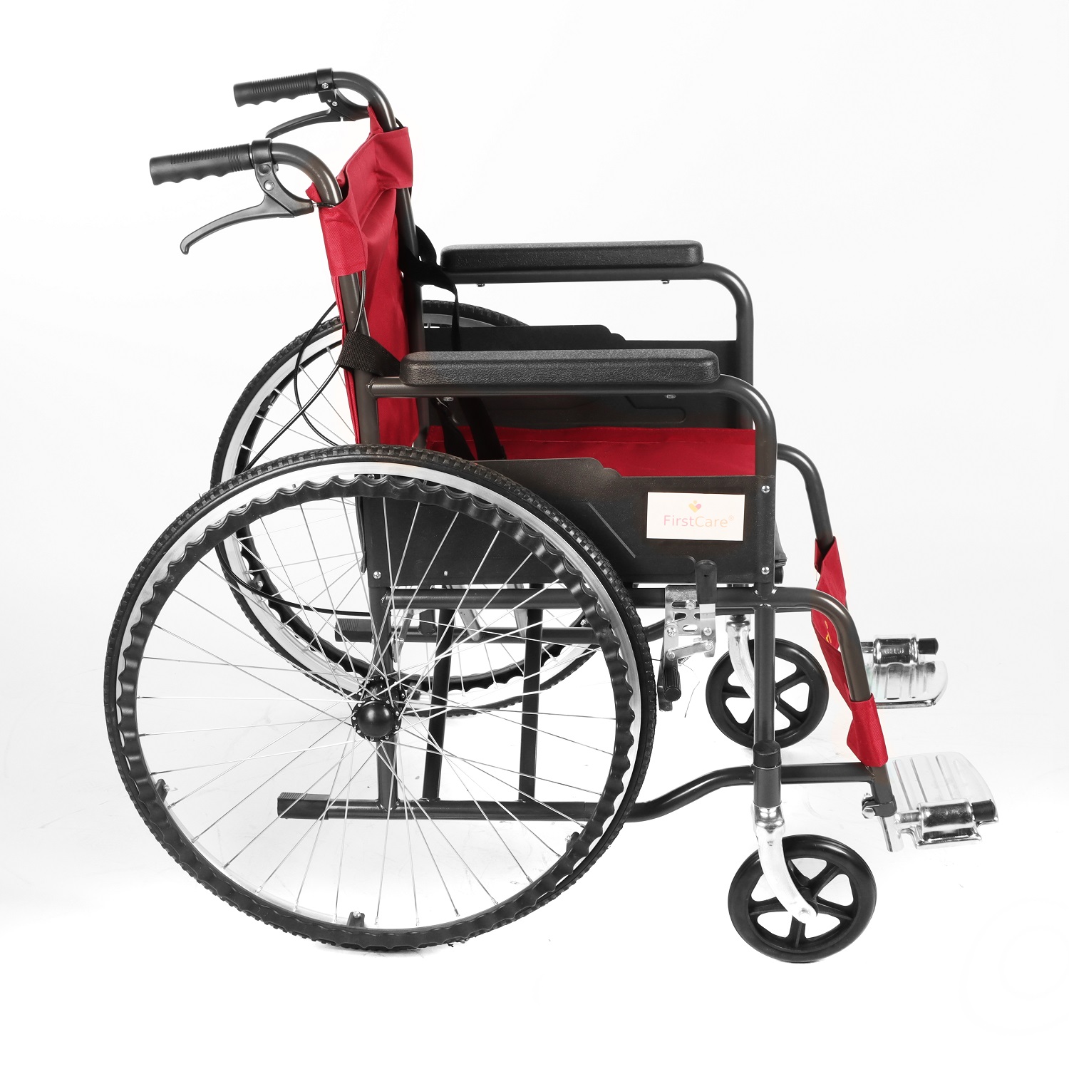 SILLA FIRST CARE SRSP RUEDAS STANDARD PLEGABLE ROJO - 4