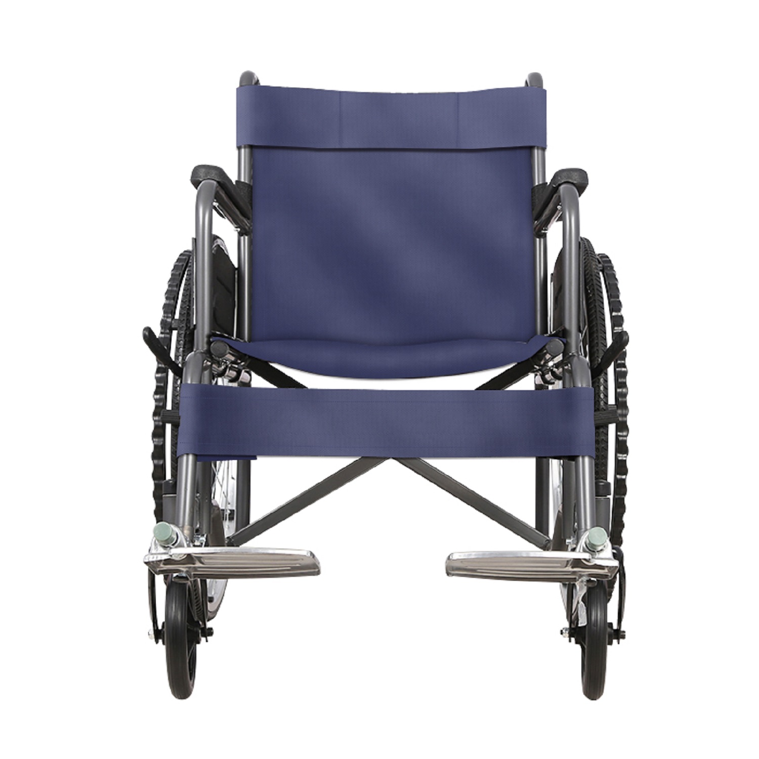 SILLA FIRST CARE DEEP RUEDAS STANDARD PLEGABLE AZUL ÓSCURO - 3