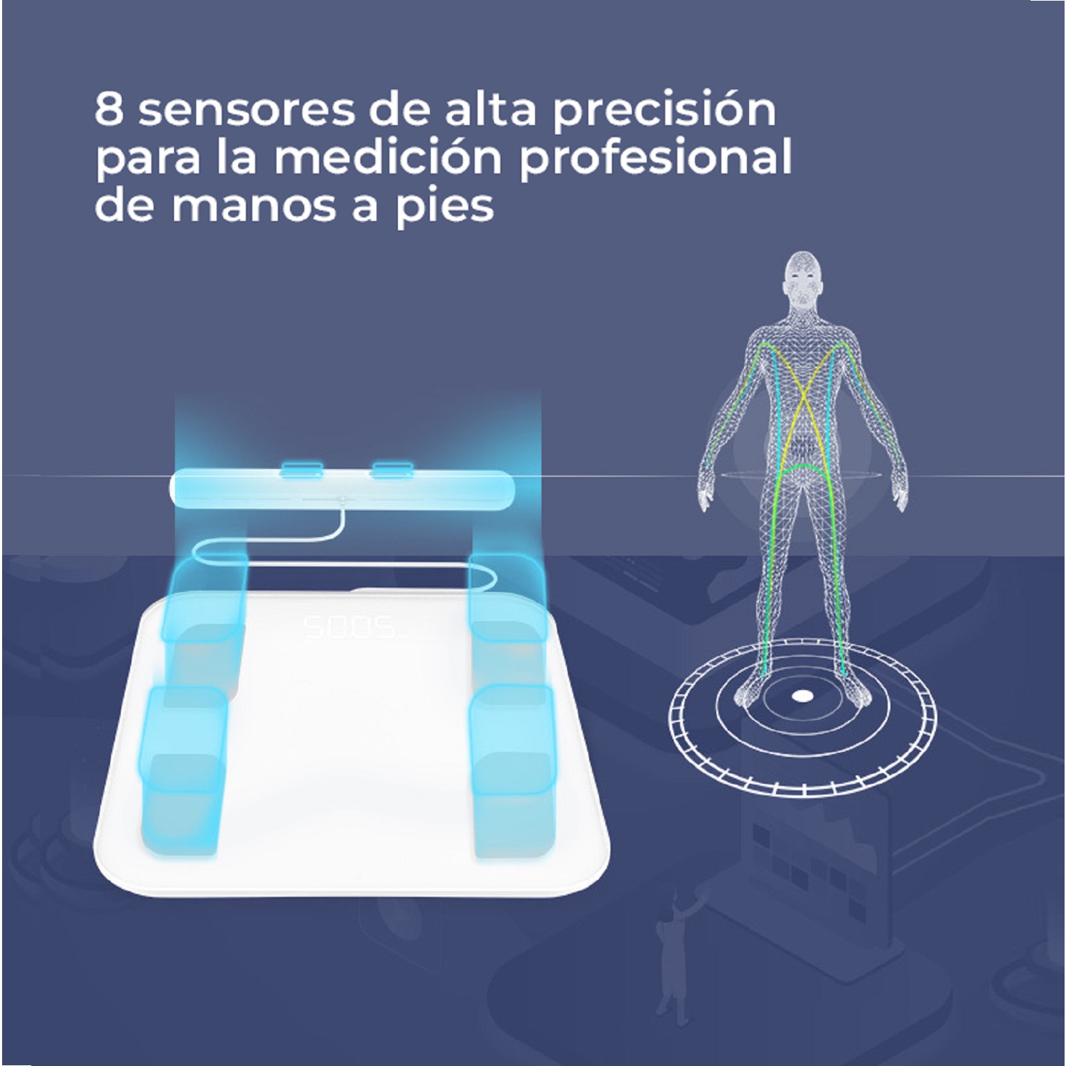 BALANZA DIGITAL INTELIGENTE MEDIDOR DE GRASA B3 - 8