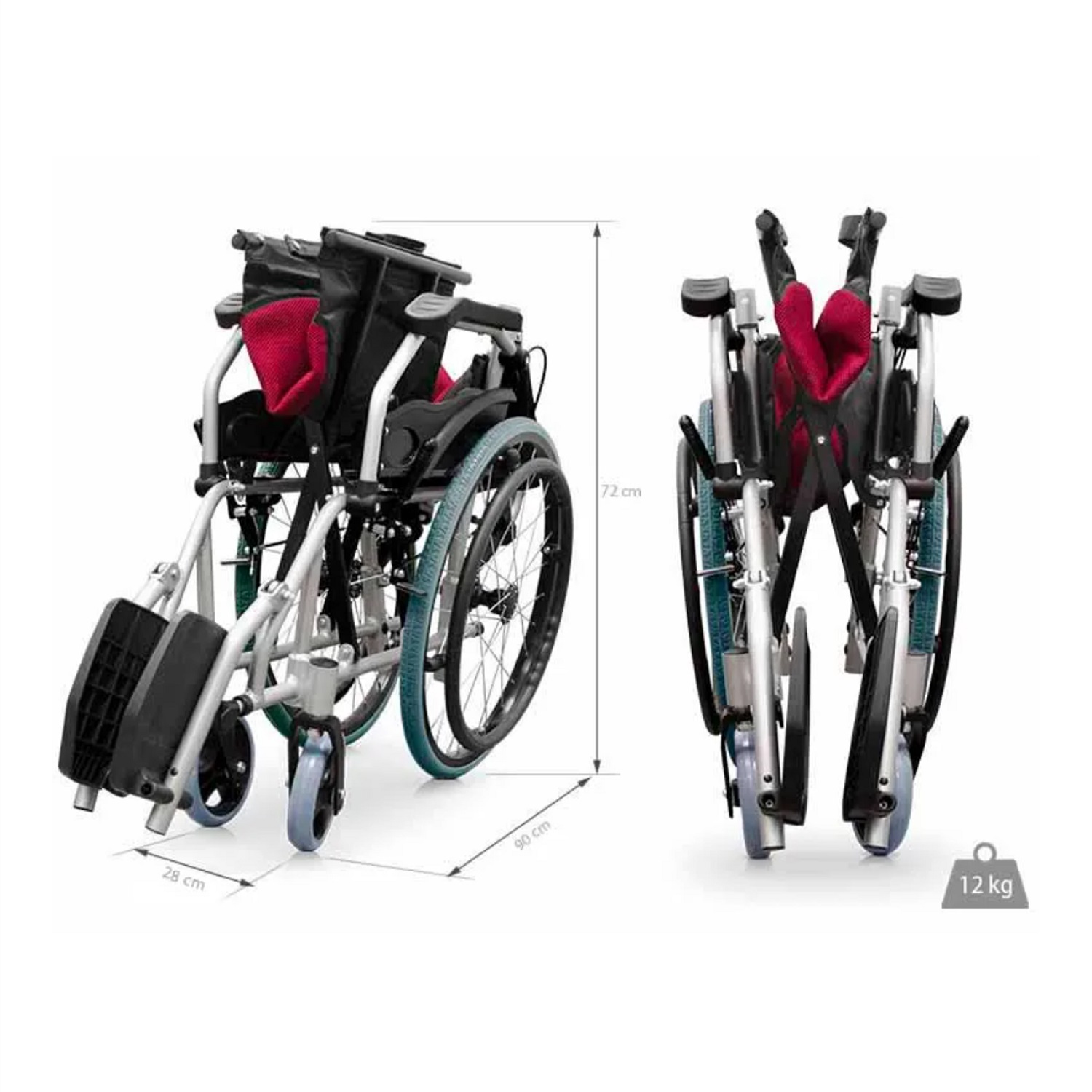 SILLA DE RUEDAS STANDARD DESMONTABLE Y PLEGABLE PRO - 5