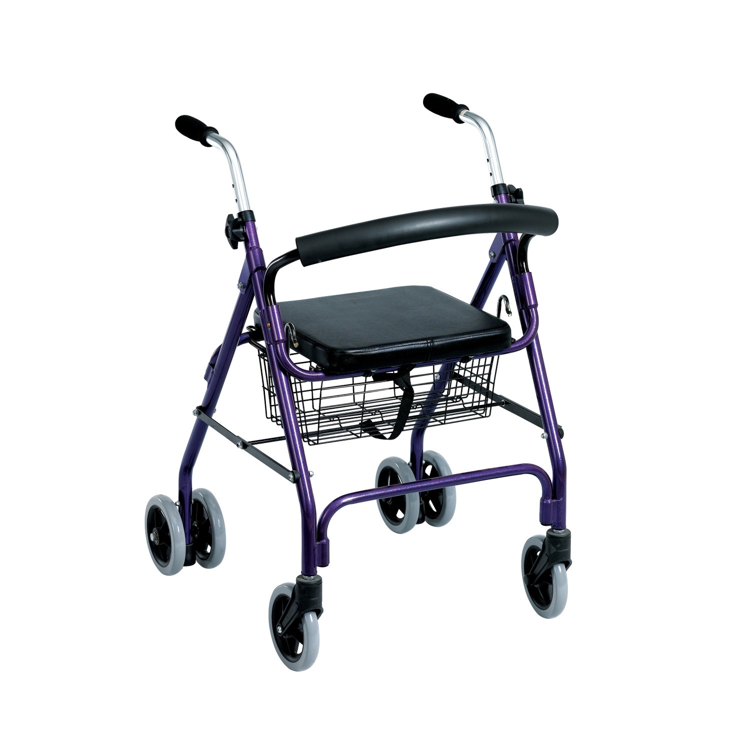 ANDADOR FIRST CARE A6R 6 RUEDAS CANASTO Y ASIENTO - 1