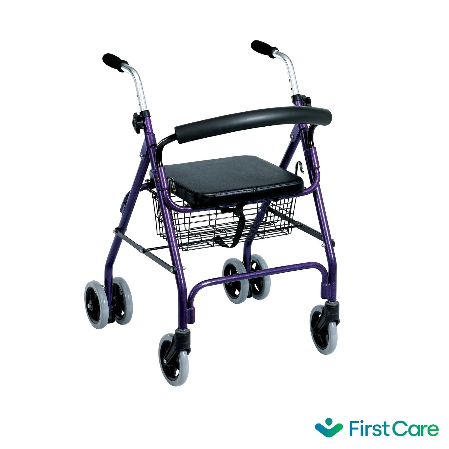 ANDADOR FIRST CARE A6R 6 RUEDAS CANASTO Y ASIENTO - 2