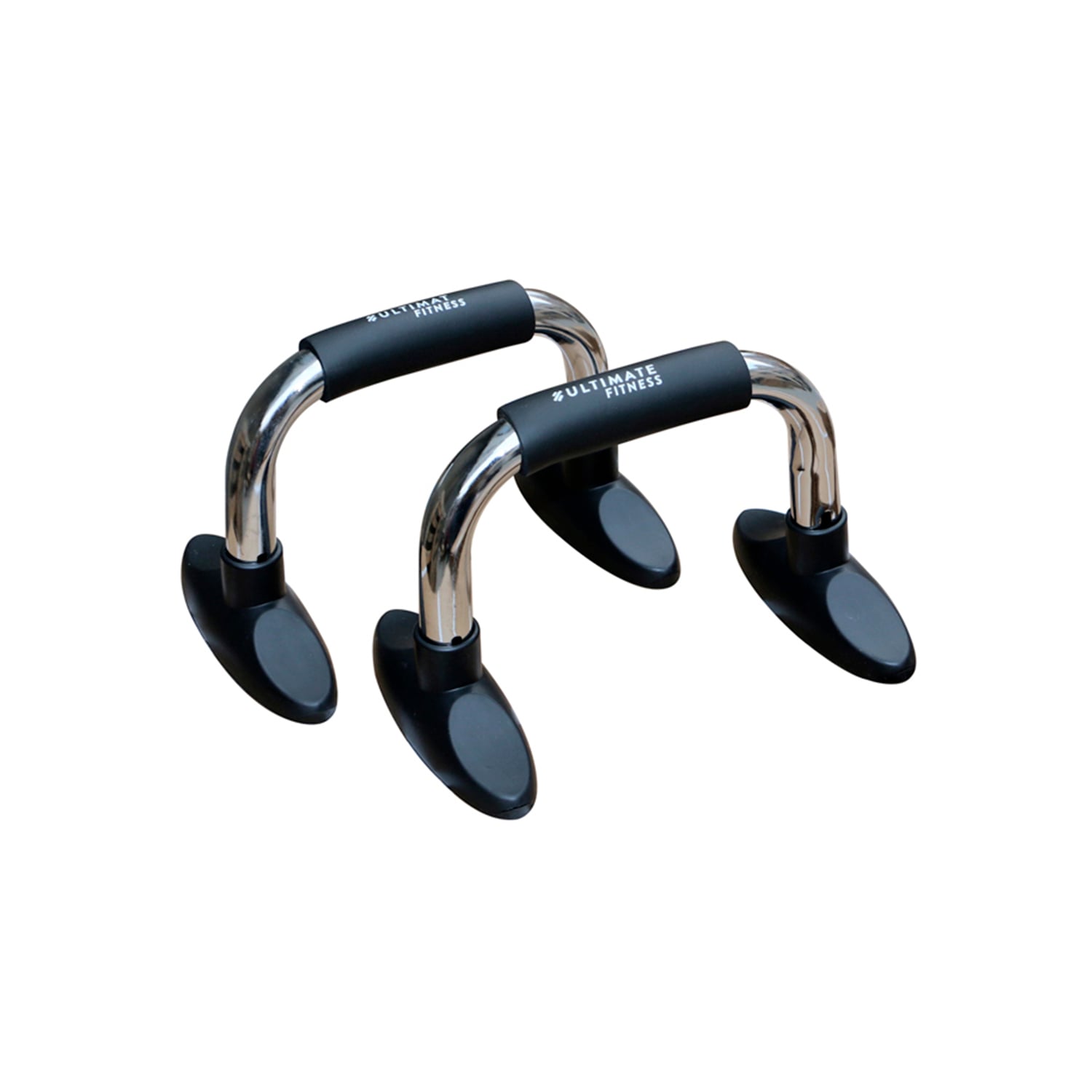 BARRA FLEXIONES ULTIMATE FITNESS PUSH UP PRO CROMADAS - 1