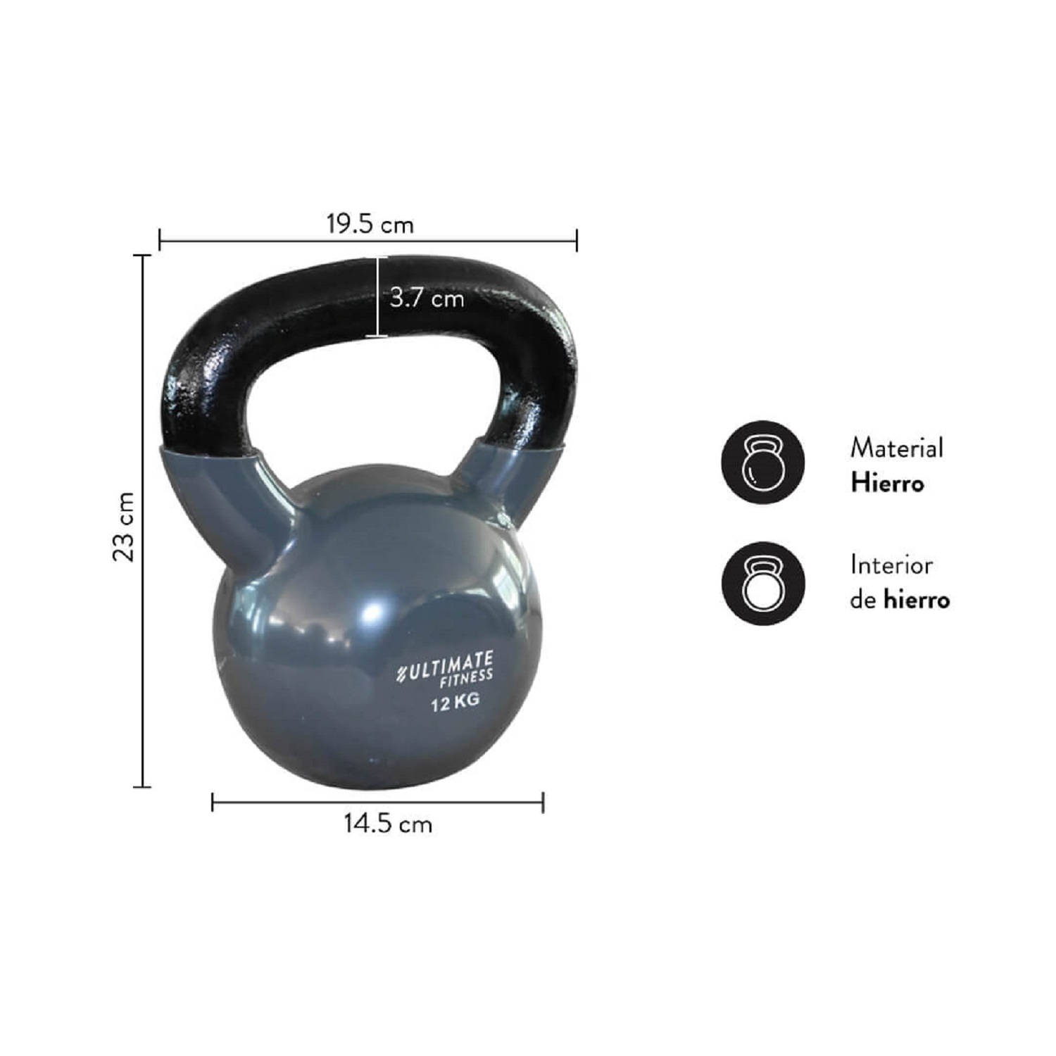 KETTLEBELL PRO – PESA RUSA 12 KG - 2