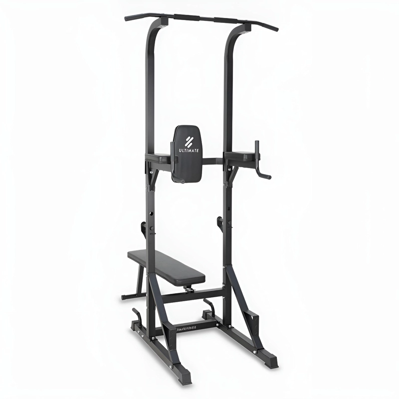 MÁQUINA ULTIMATE FITNESS EDB1 ESTACIÓN DOMINADAS PARALELAS MULTIFUNCIÓN PRO CON BANCA - 1