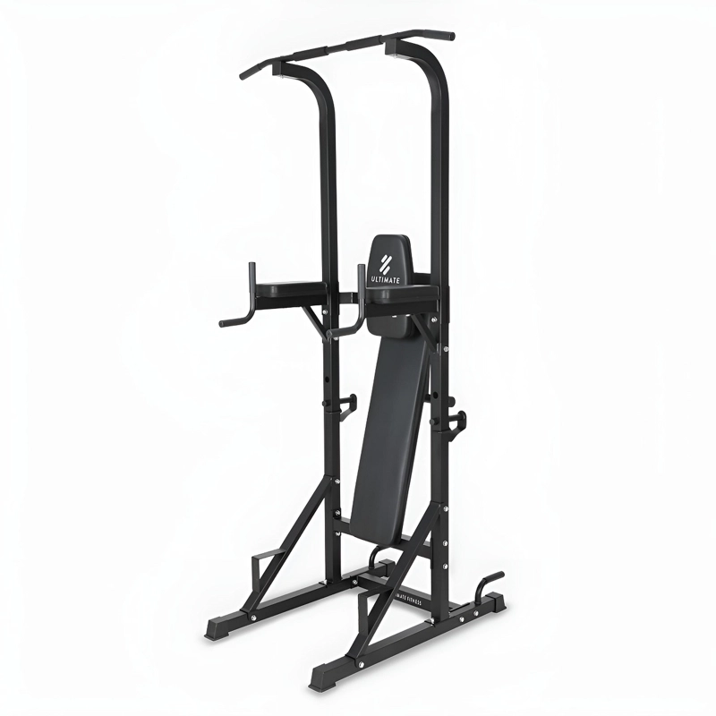 MÁQUINA ULTIMATE FITNESS EDB1 ESTACIÓN DOMINADAS PARALELAS MULTIFUNCIÓN PRO CON BANCA - 3