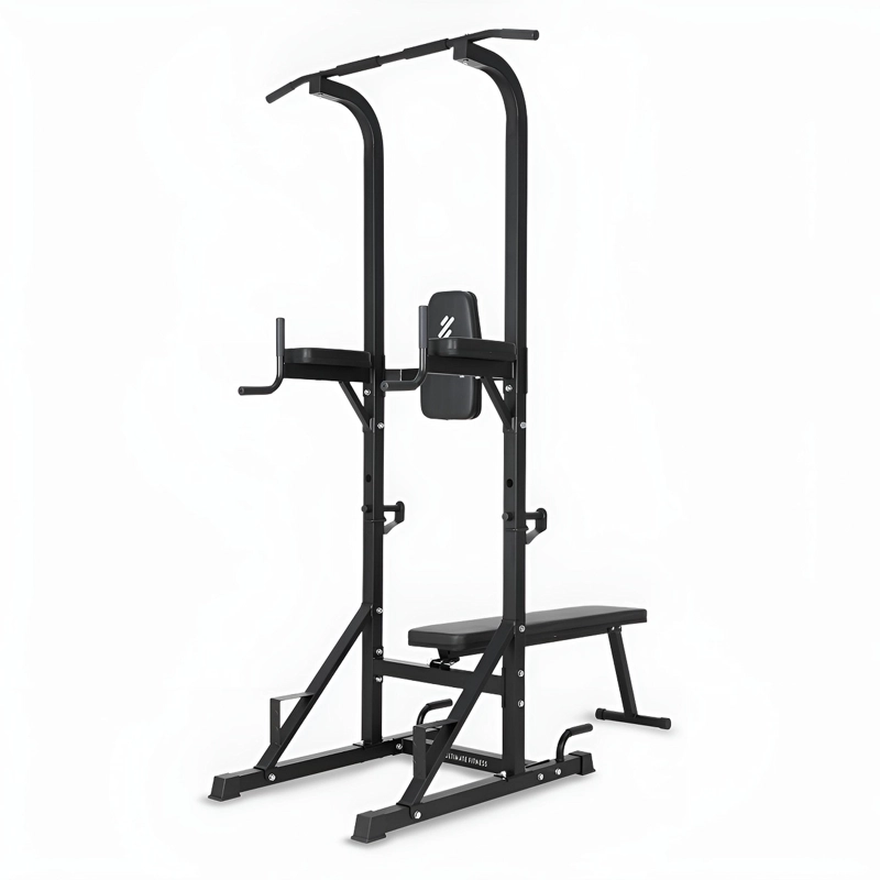 MÁQUINA ULTIMATE FITNESS EDB1 ESTACIÓN DOMINADAS PARALELAS MULTIFUNCIÓN PRO CON BANCA - 4