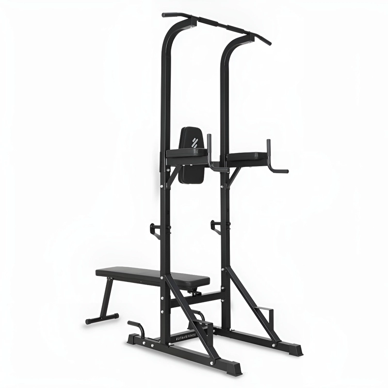 MÁQUINA ULTIMATE FITNESS EDB1 ESTACIÓN DOMINADAS PARALELAS MULTIFUNCIÓN PRO CON BANCA - 5