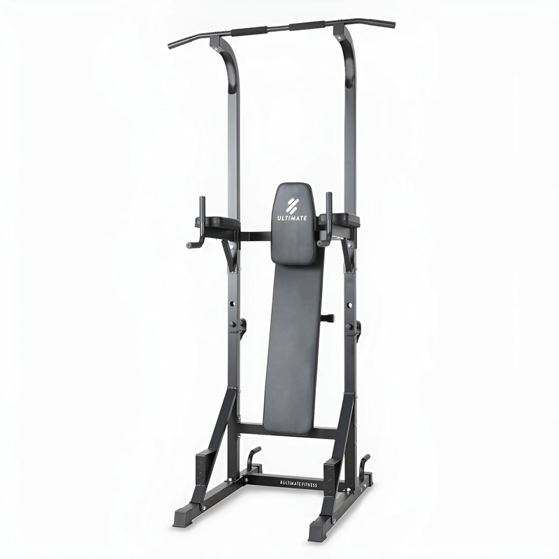 MÁQUINA ULTIMATE FITNESS EDB1 ESTACIÓN DOMINADAS PARALELAS MULTIFUNCIÓN PRO CON BANCA - 11