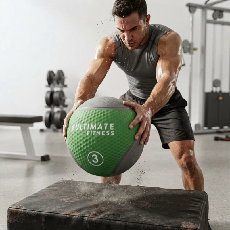 BALÓN MEDICINAL ULTIMATE FITNESS CON REBOTE PRO 3 KG - 5