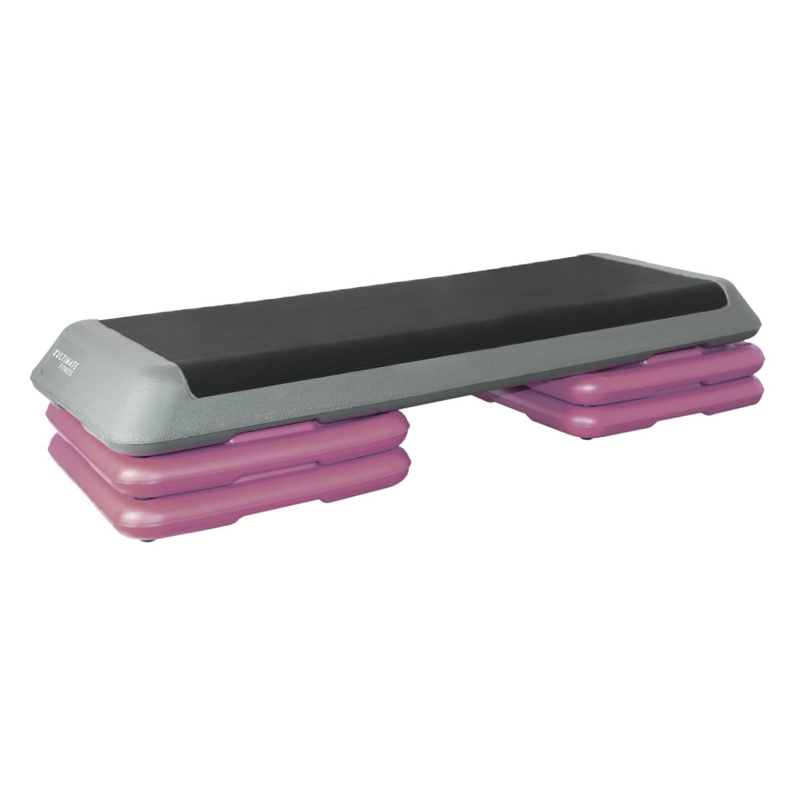 STEP AEROBICO 3 NIVELES PRO EN COLOR NEGRO/ROSADO - 1