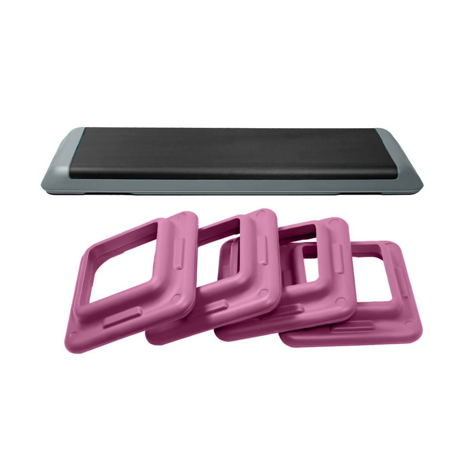 STEP AEROBICO 3 NIVELES PRO EN COLOR NEGRO/ROSADO - 3