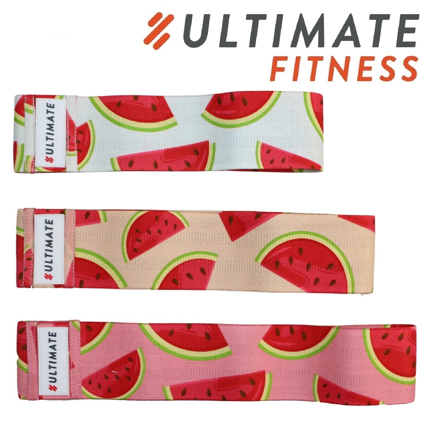 PACK ULTIMATE FITNESS 3 HIP LOOP WATERMELON – BANDA ELÁSTICA GLUTE LIMITED EDITION - 2
