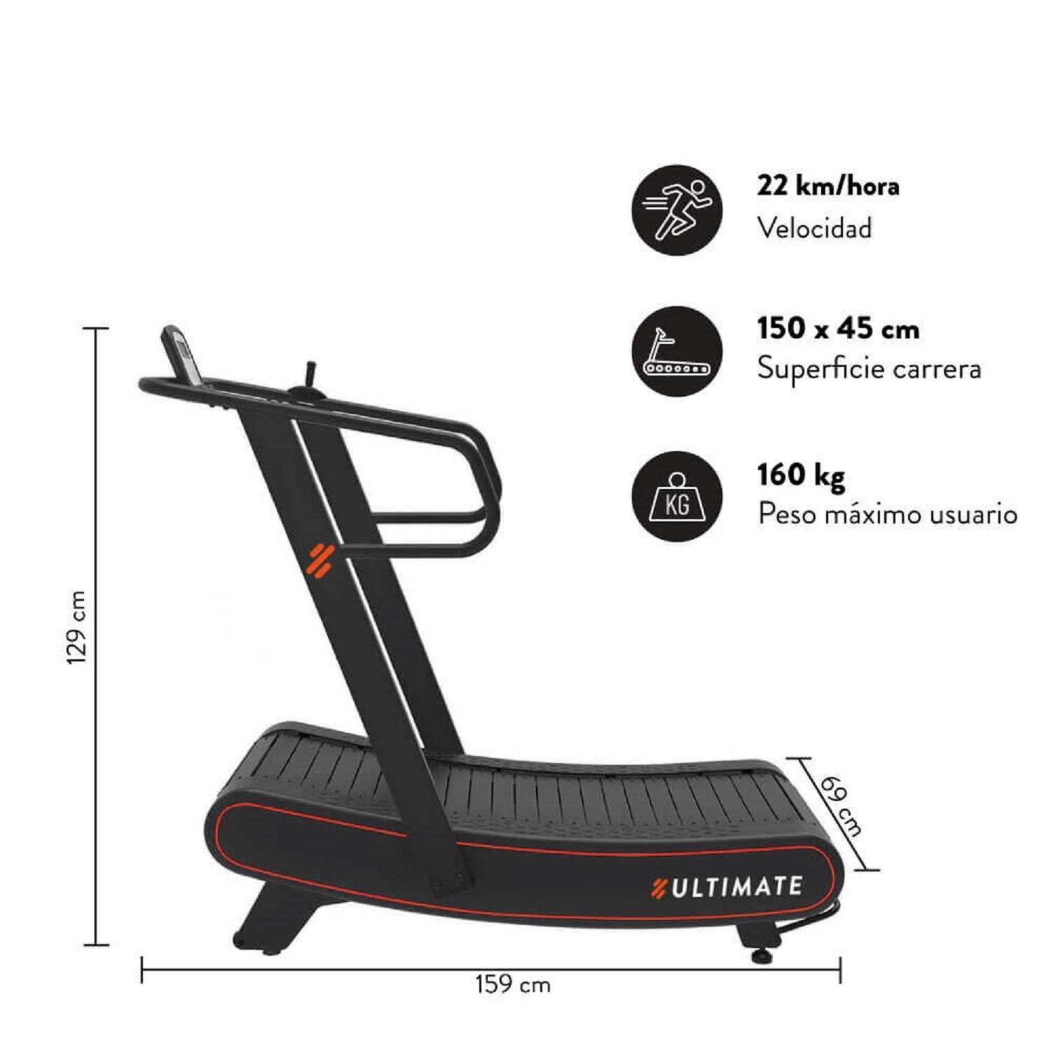TROTADORA ULTIMATE FITNESS C500 CURVA - 2