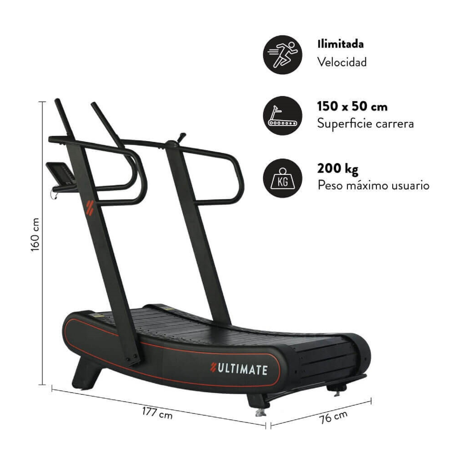 TROTADORA ULTIMATE FITNESS C600 CURVA - 2