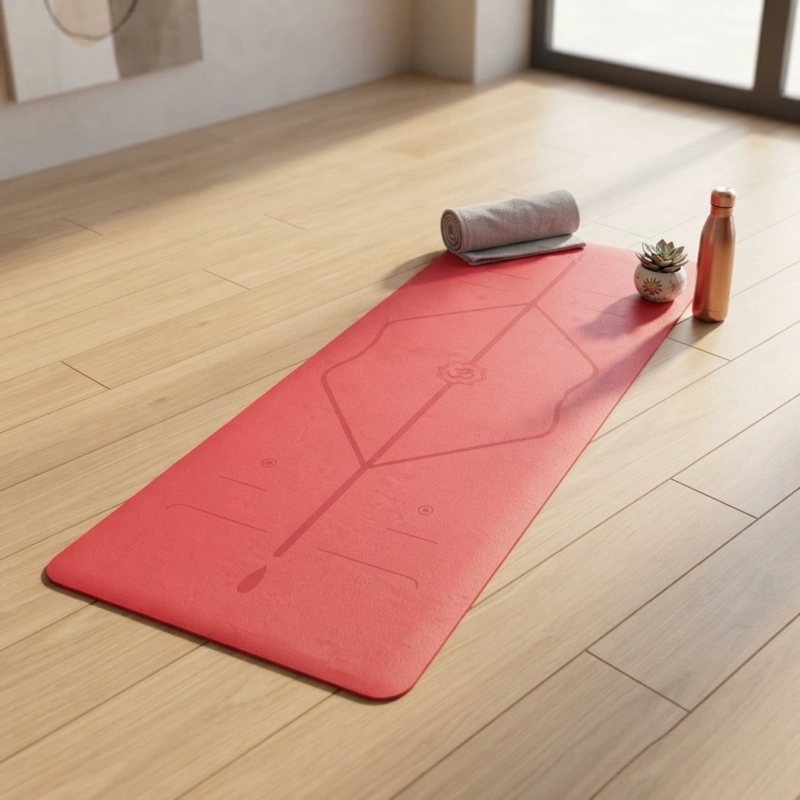 MAT DE YOGA PREMIUM PU NATURAL RUBBER 5 MM ROJO - 4