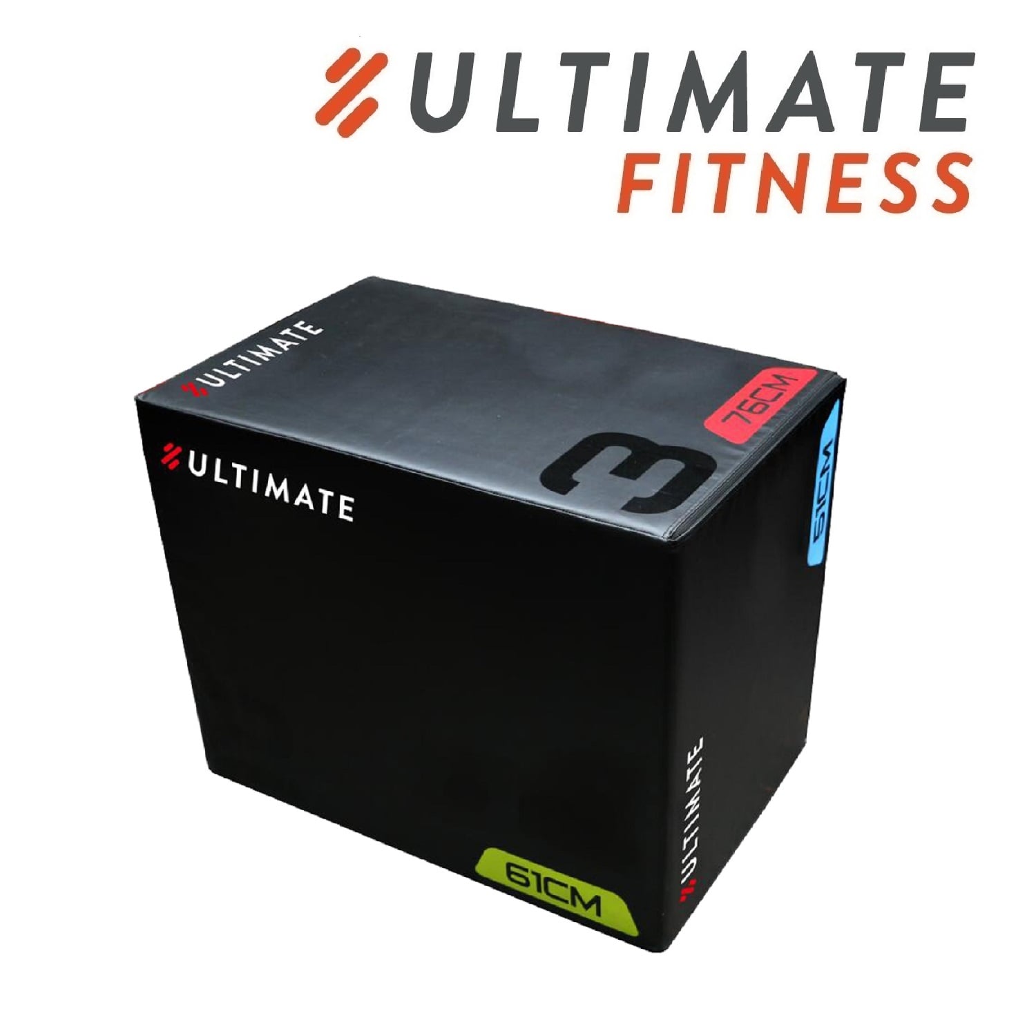 CAJÓN ULTIMATE FITNESS PLIOMETRICO SALTO ELITE ANTIDESLIZANTE ESPUMA 50X60X75CM JUMP BOX - 2
