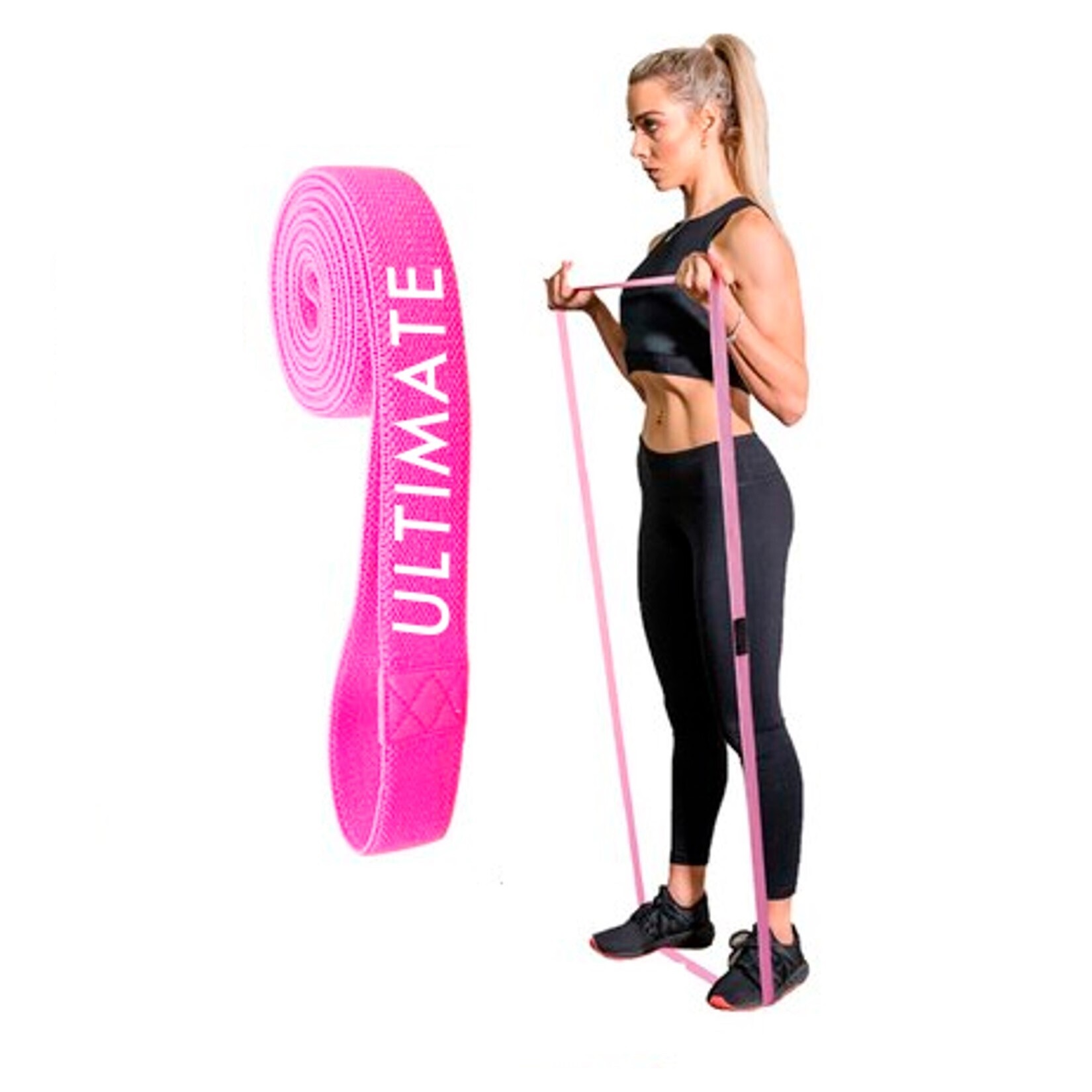 BANDA ELÁSTICA ULTIMATE FITNESS POWER BAND FABRIC DE RESISTENCIA L - 2
