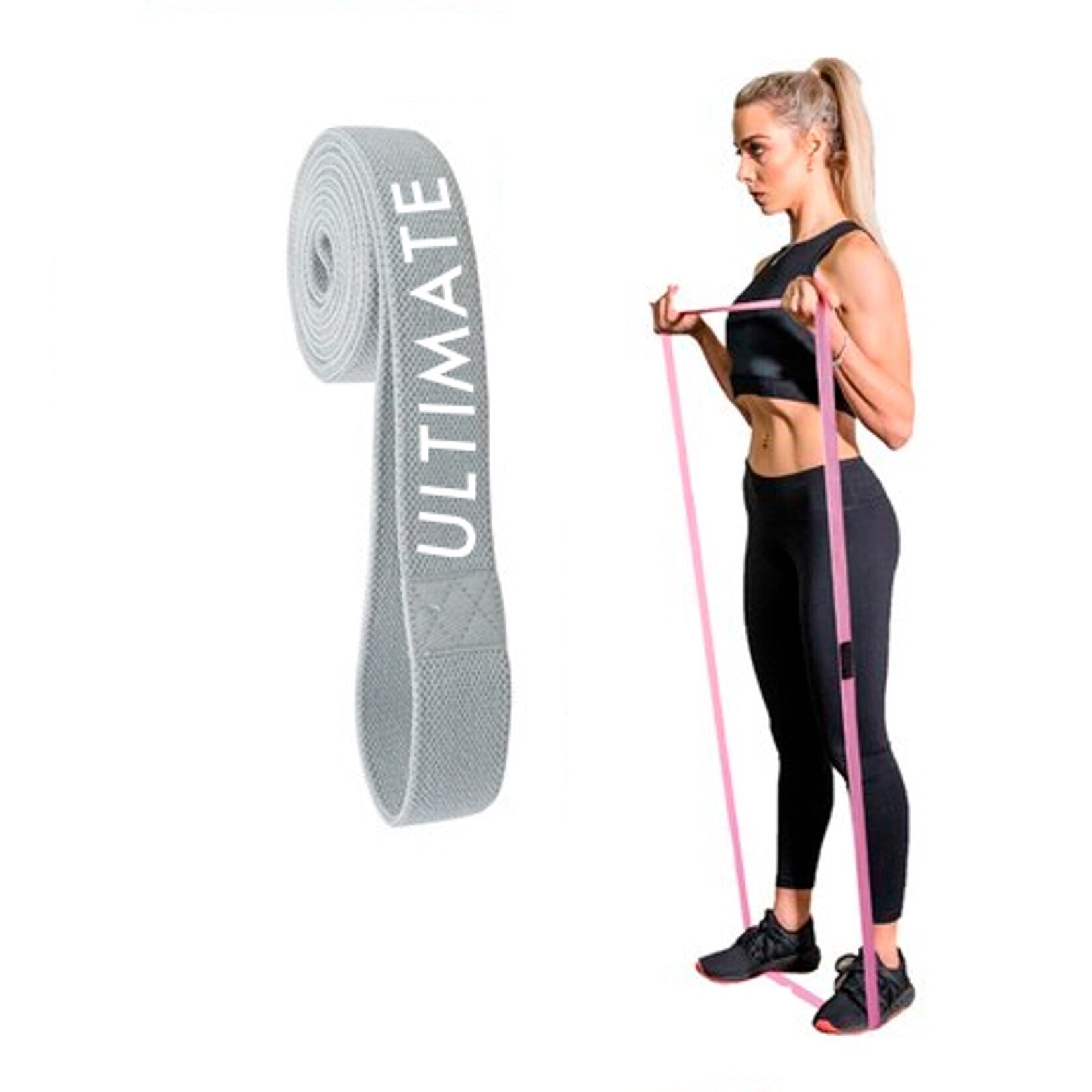 BANDA ELÁSTICA ULTIMATE FITNESS POWER BAND FABRIC DE RESISTENCIA L - 2