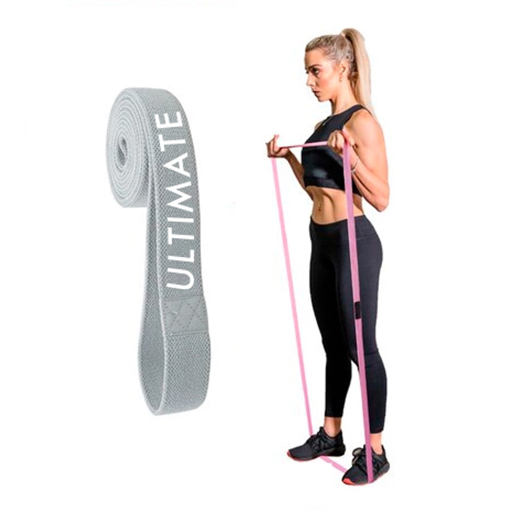 BANDA ELÁSTICA ULTIMATE FITNESS POWER BAND FABRIC DE RESISTENCIA M - 2