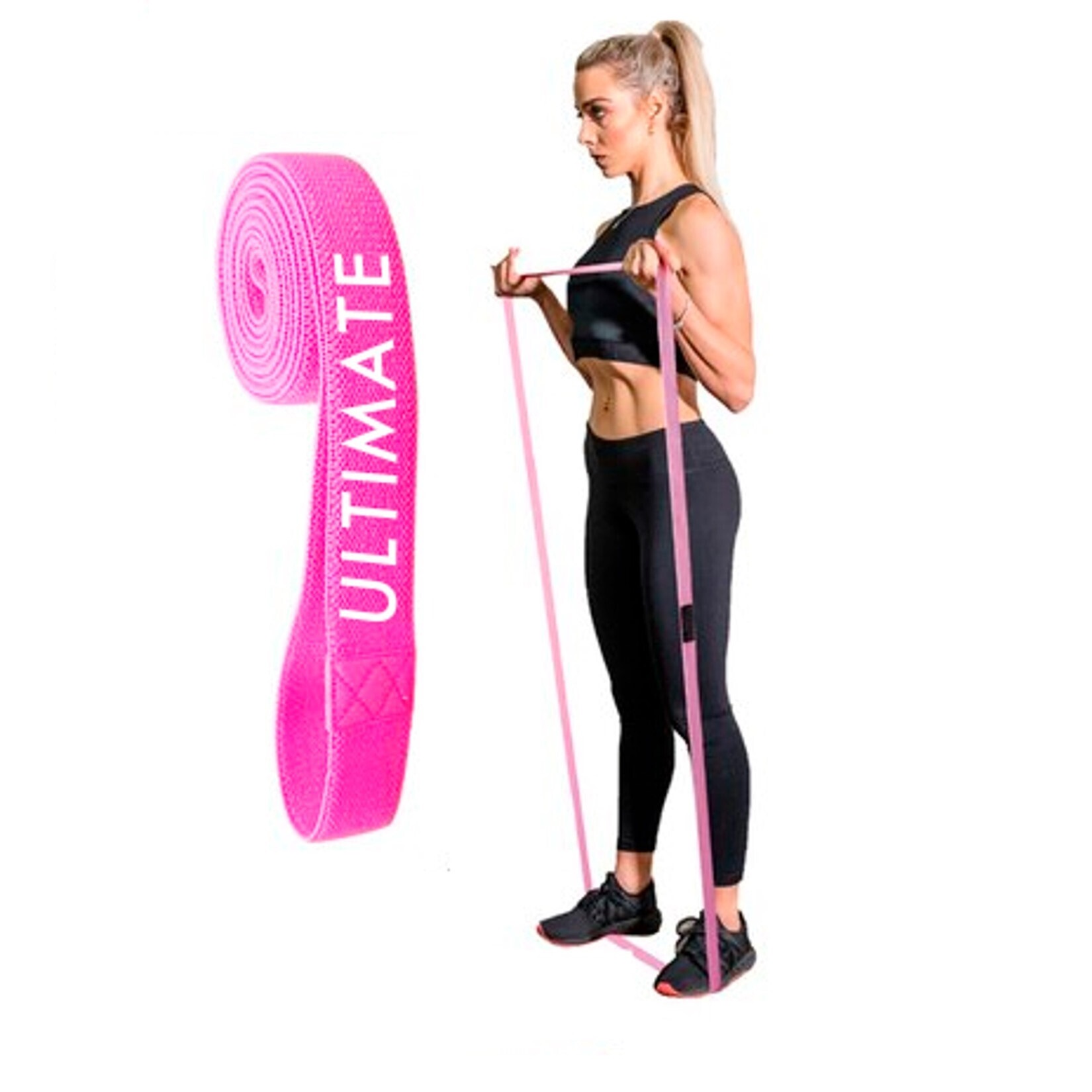 BANDA ELÁSTICA ULTIMATE FITNESS POWER BAND FABRIC DE RESISTENCIA M - 2