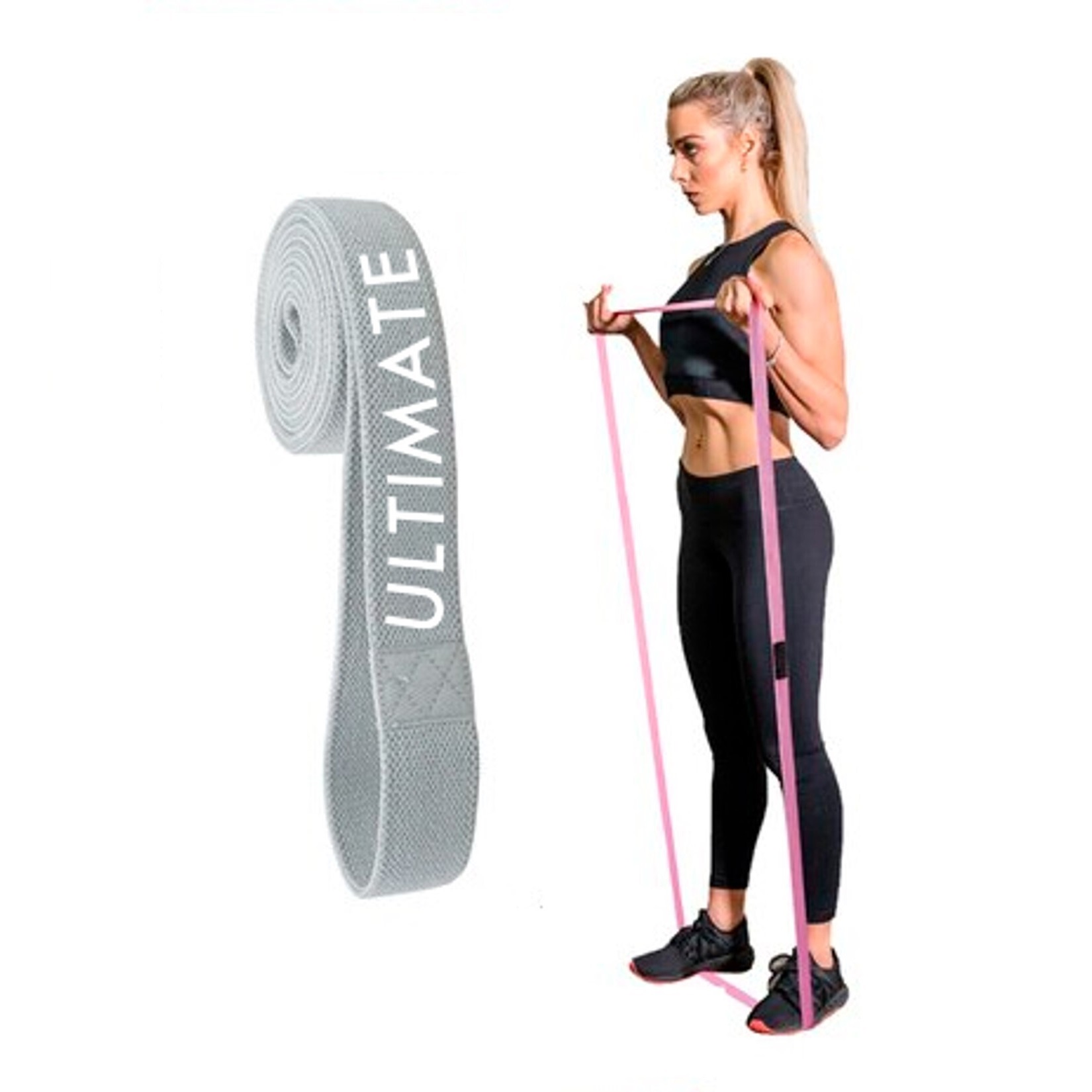 BANDA ELÁSTICA ULTIMATE FITNESS POWER BAND FABRIC DE RESISTENCIA S - 2