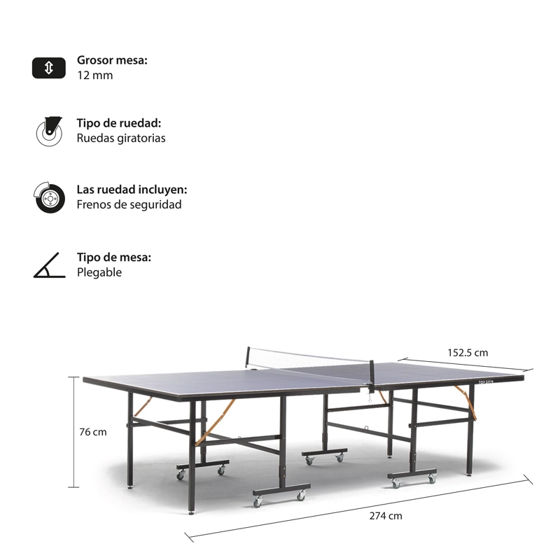 MESA DE PING PONG FRONTON M4 PRO | Azul - 3