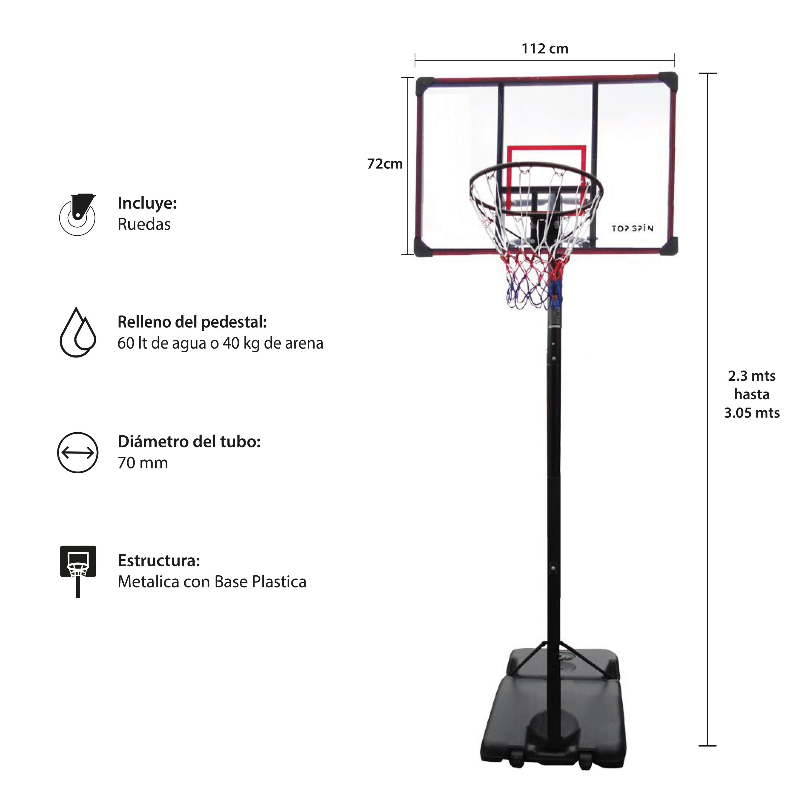 ARO – PEDESTAL DE BÁSQUETBOL A750 ELITE EASY - 2