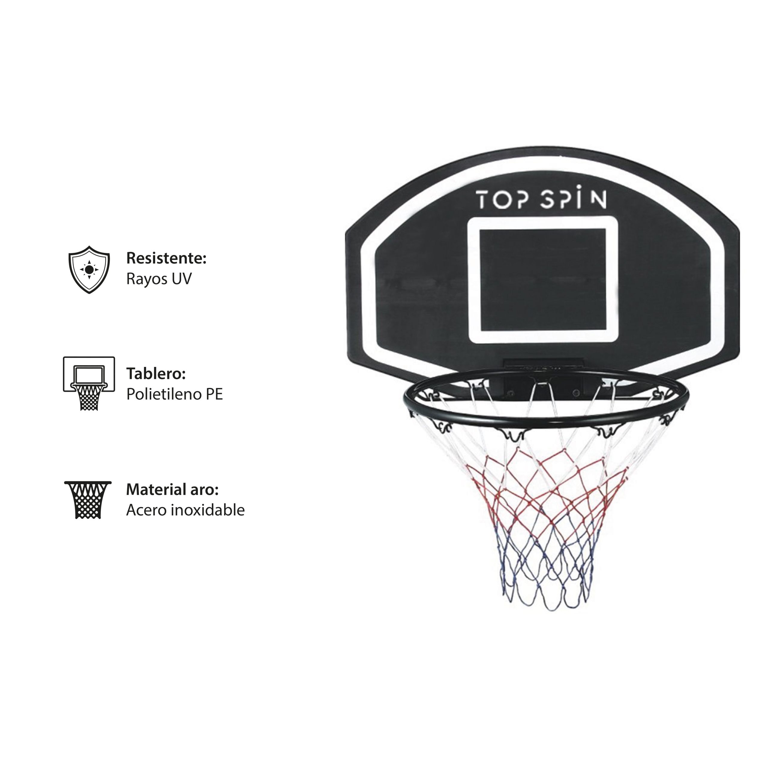 TABLERO TOP SPIN ARO DE BÁSQUETBOL T200 - 2
