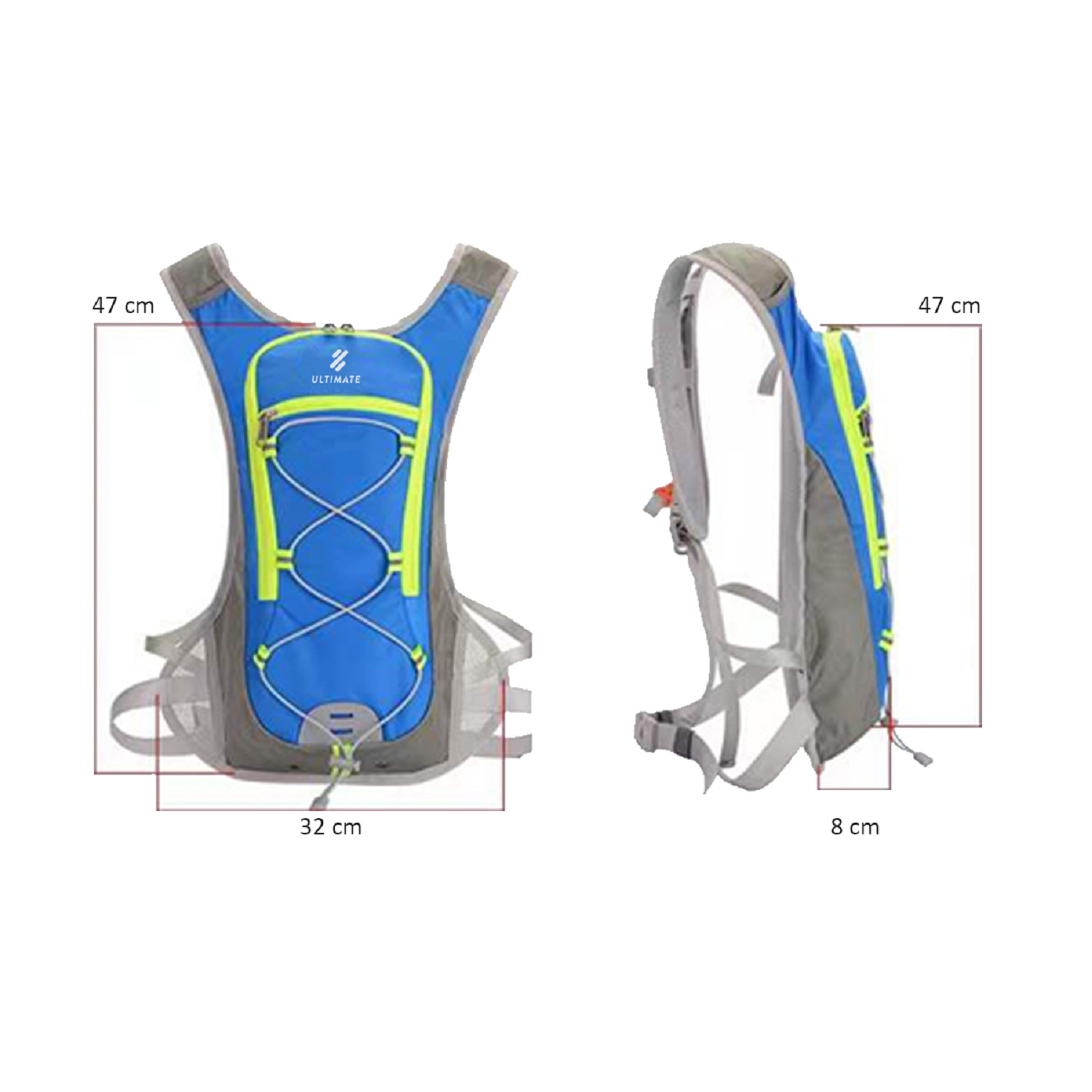 MOCHILA ULTIMATE FITNESS MH2 NYLON AZUL 12L - 2