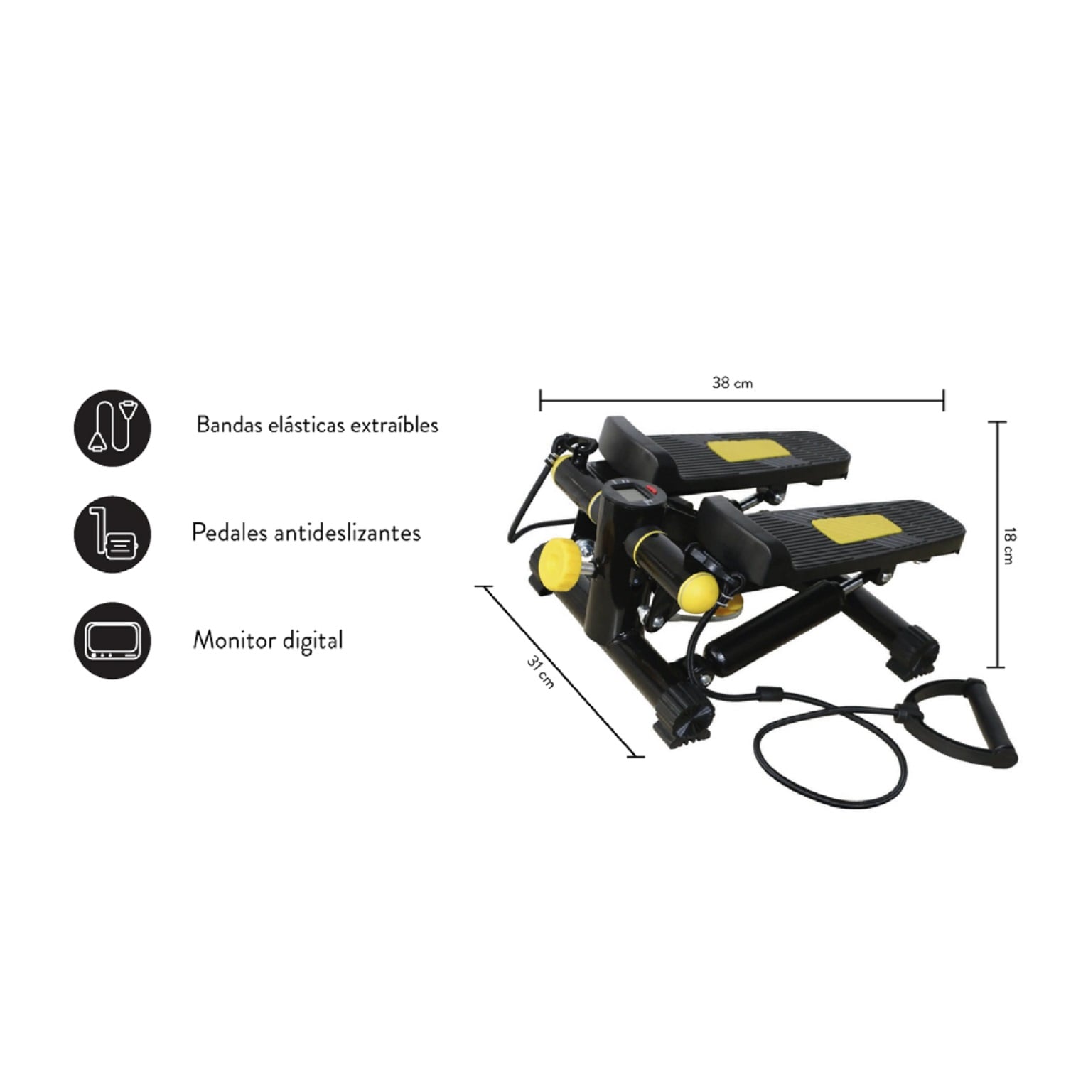 MINI ESCALADORA – ELÍPTICA CON BANDAS - 2