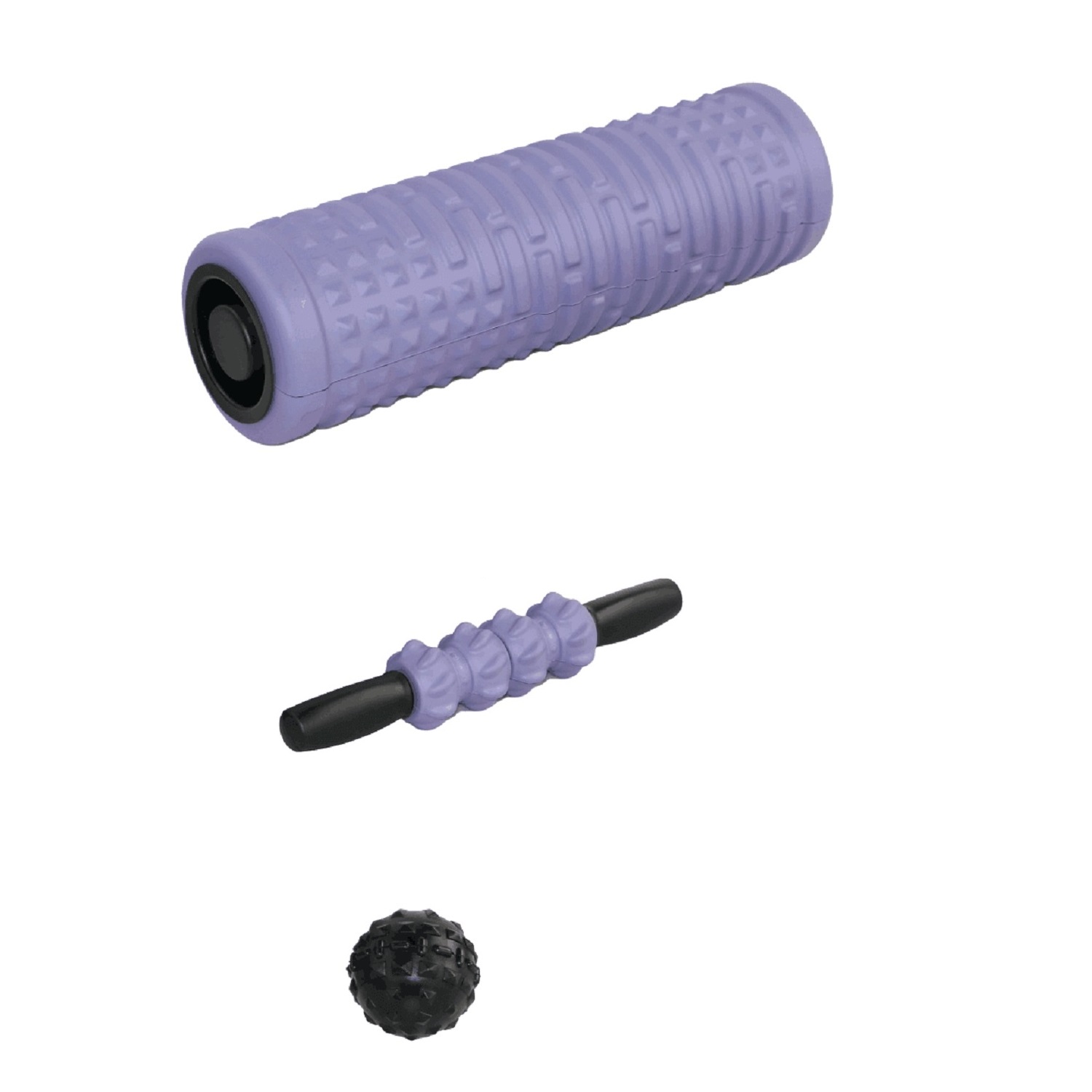 FOAM ROLLER PRO 3 EN 1 - CILINDRO MASAJEADOR MORADO - 2