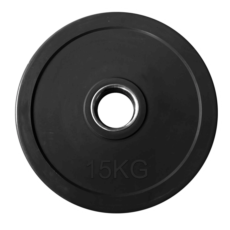 DISCO OLÍMPICO ULTIMATE FITNESS ACERO 15 KG ENGOMADO - 1