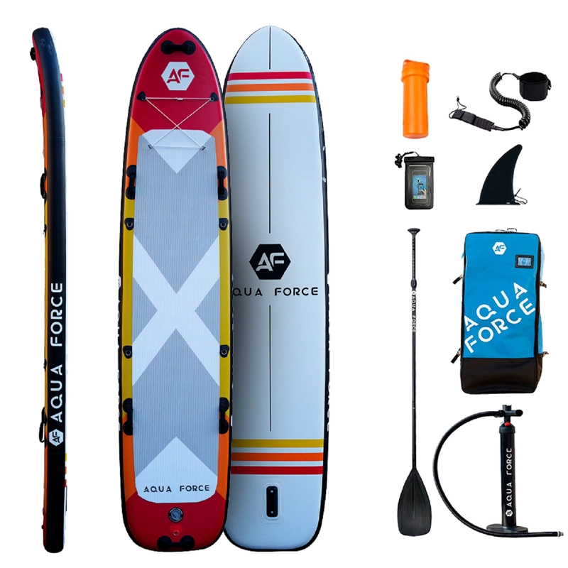 LONGBOARD STAND UP PADDLE AQUA FORCE PVC 12’2” MULTI PERSON – DOBLE CAPA - 1