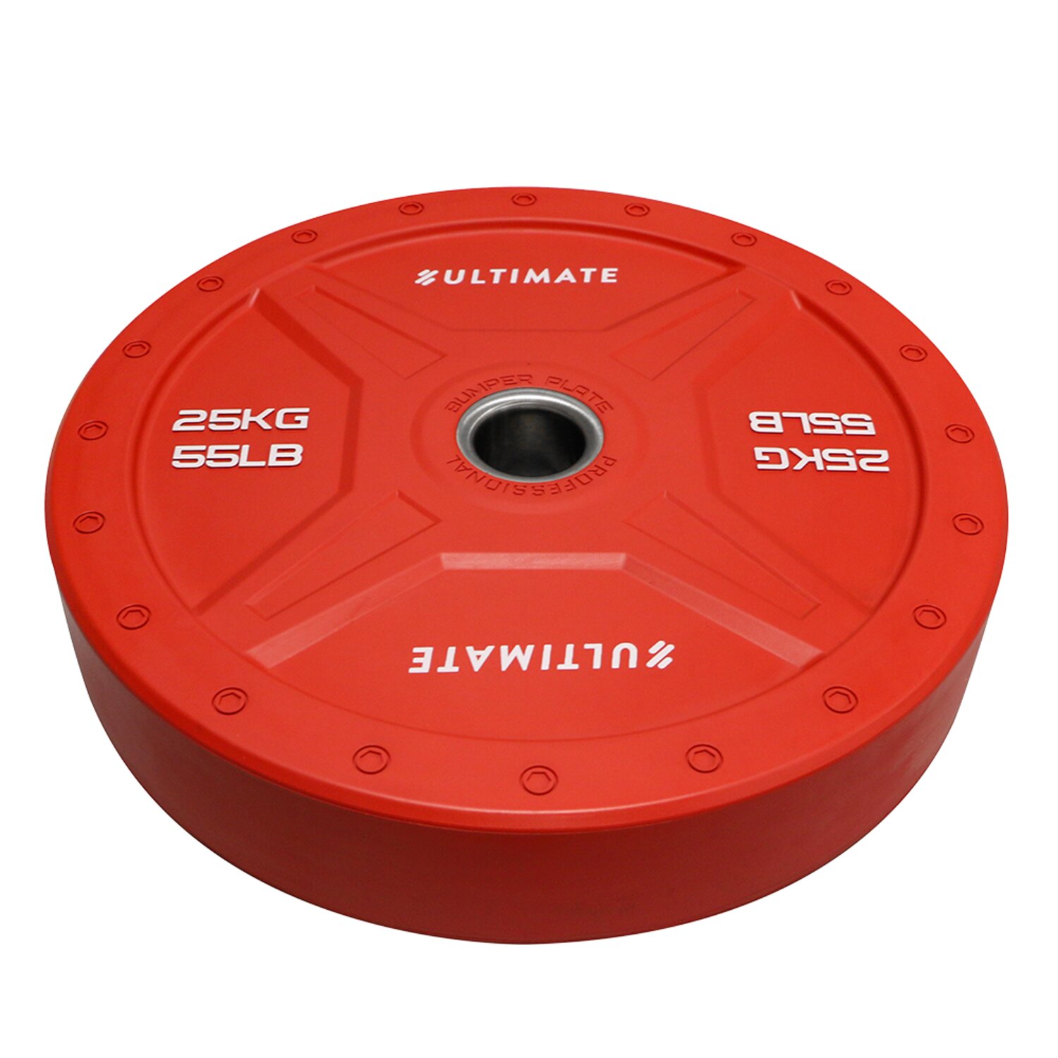 DISCO OLÍMPICO ULTIMATE FITNESS CAUCHO 25 KG BUMPER ELITE HEX - 1